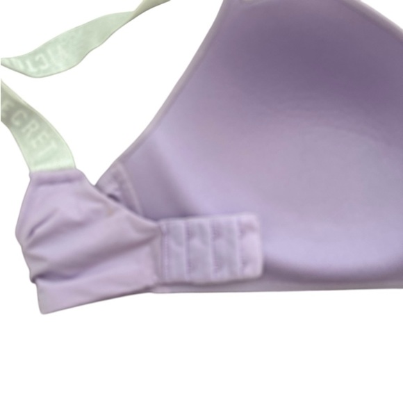 VICTORIA'S SECRET: THE T-SHIRT- Logo Strap Wireless Bra - purple 36D - Picture 6 of 6